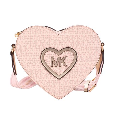 michael kors pink logo heart bag|Michael Kors pink bag sale.